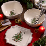 Spode Christmas Tree Gold 10 Inch Square Bowl