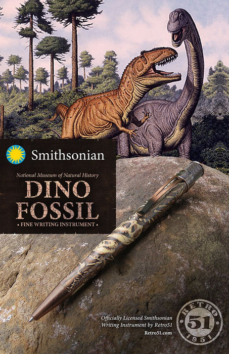 Retro 1951 Smithsonian Dinosaur Fossil Roller Ball Pen