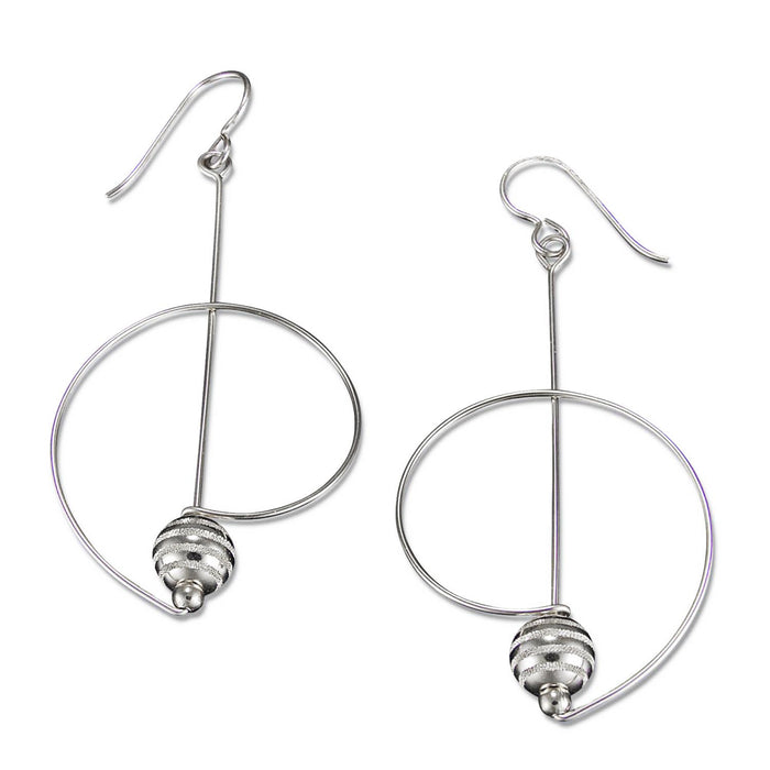 Saturn Airy Statement Earring in Sterling Silver