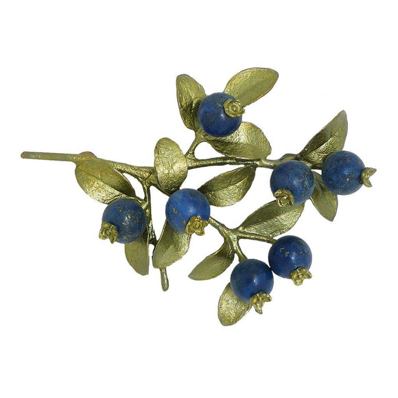 Silver Seasons Blueberry Brooch by Michael Michaud