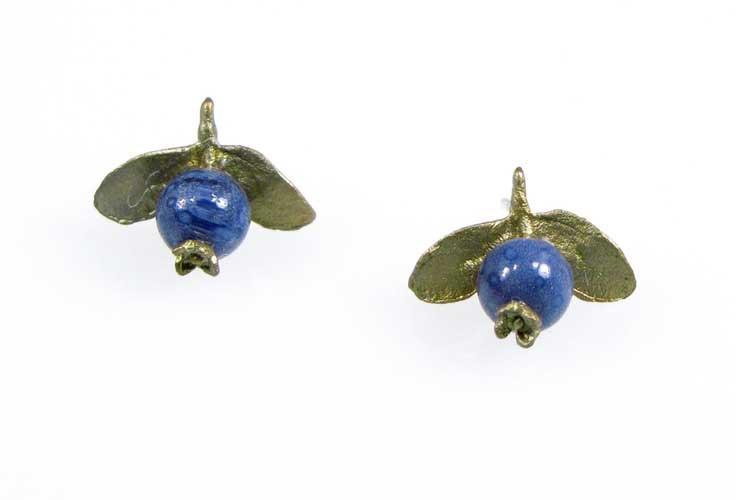 Silver Seasons Blueberry Earrings by Michael Michaud