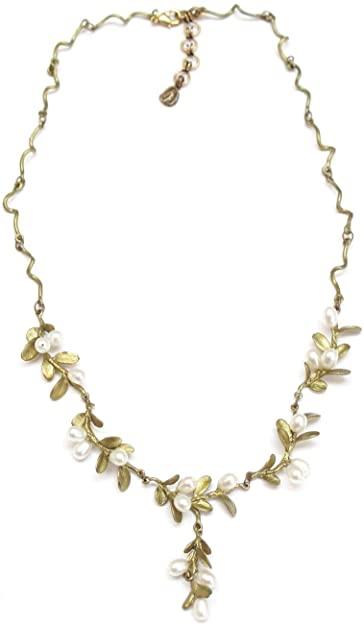 Silver Seasons Boxwood 16" Twigs Necklace by Michael Michaud