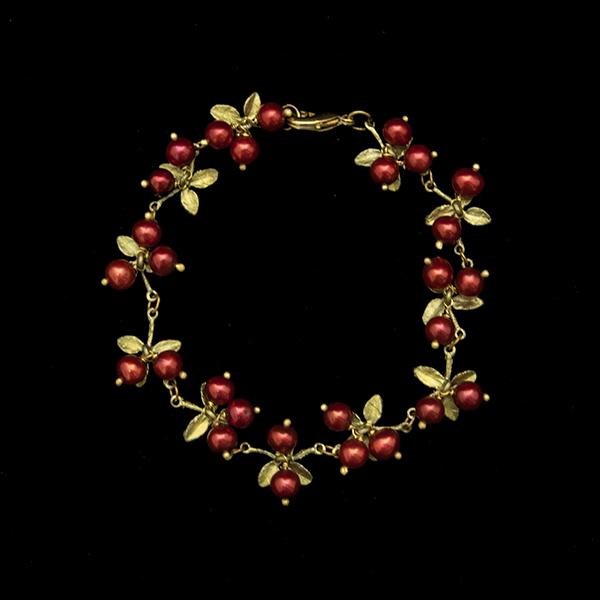Silver Seasons Cranberry Bracelet by Michael Michaud