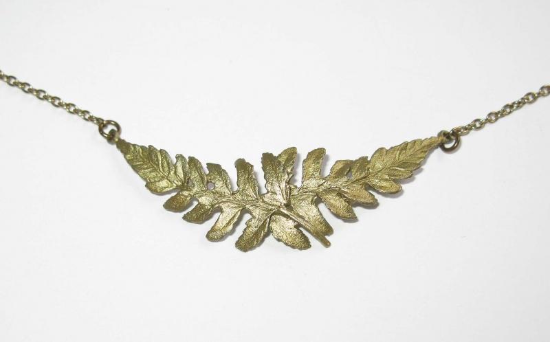 Silver Seasons Dainty Fern Pendant Necklace by Michael Michaud