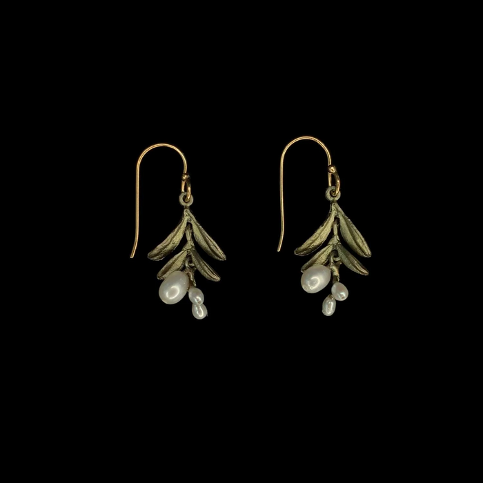 Silver Seasons Garden Vine Dainty Earring by Michael Michaud