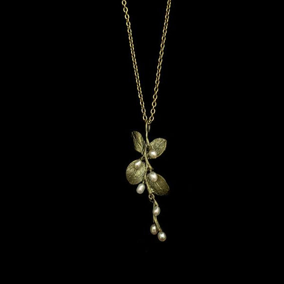 Silver Seasons Irish Thorn Petite Spray Pendant Necklace by Michael Michaud
