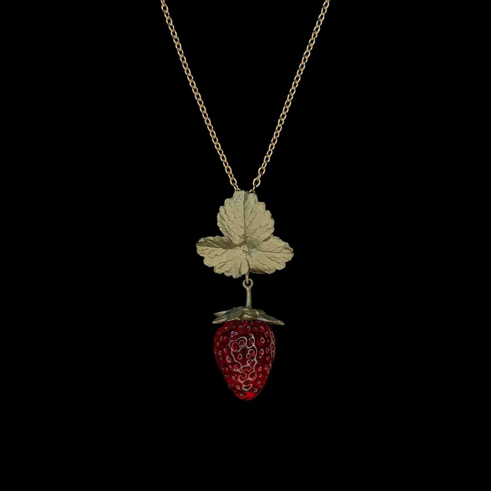 Silver Seasons Strawberry Pendant by Michael Michaud