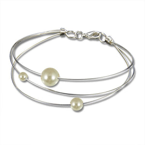 Silver Wire Pearl Handmade Bracelet