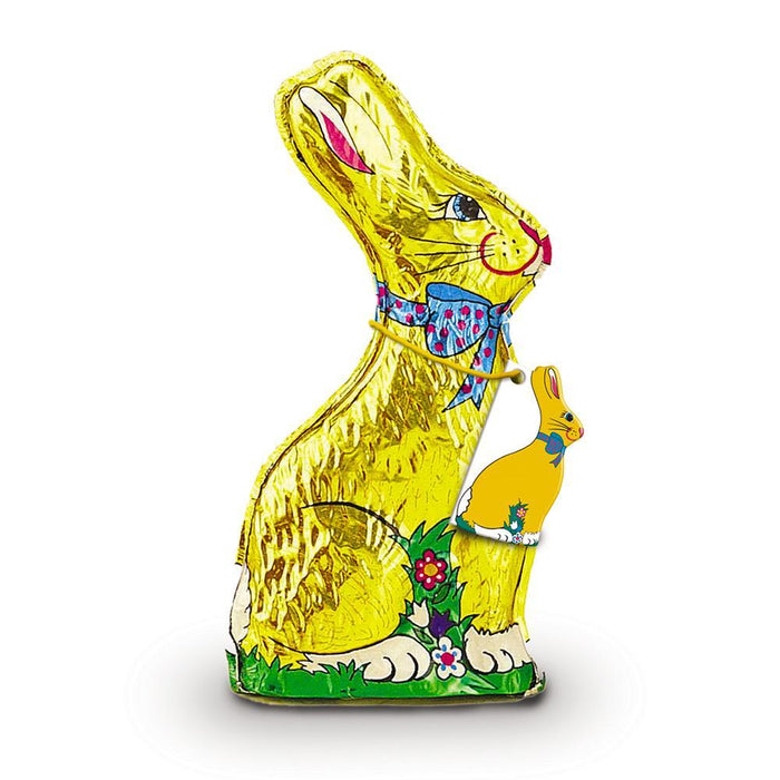 Solid Milk Chocolate Gold Foiled 12oz. Rabbit