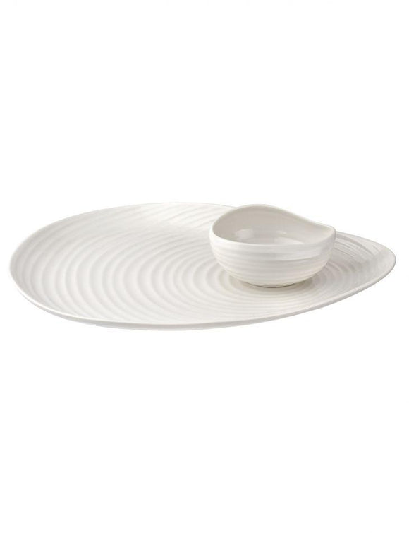 Sophie Conran for Portmeirion Shell Shaped Serving Plate and Bowl Set