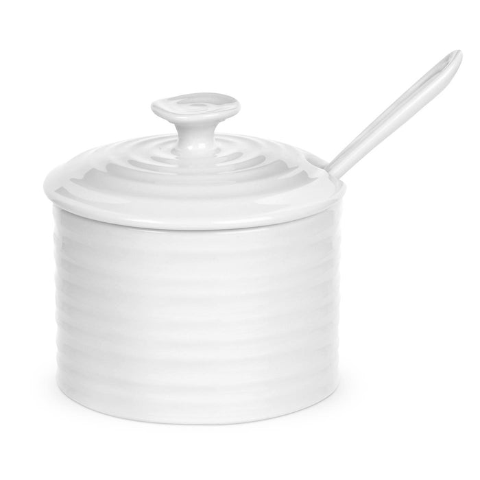 Sophie Conran for Portmeirion White 4.5 Inch Conserve Pot with Spoon