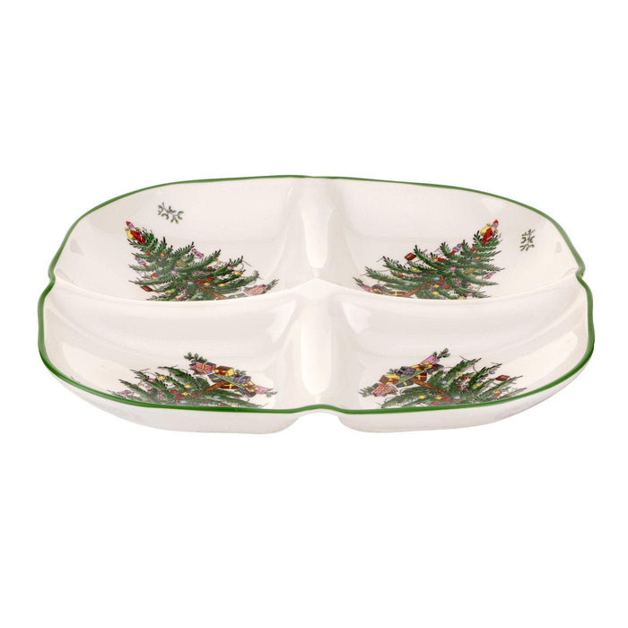 Spode Christmas Tree Sculpted 4 Section Tray