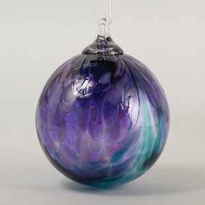 Teal Fantasy Orchid Classic Round Ornament