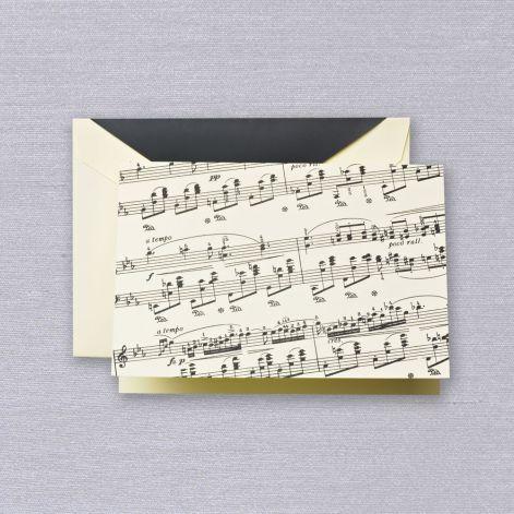 Crane Paper Thermographed Sheet Music Ecru Boxed Notes