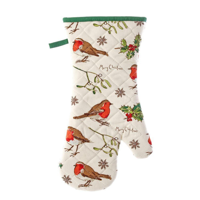 Ulster Weavers Gauntlet Single Oven Glove - Madeline Floyd Robins & Holly - Christmas