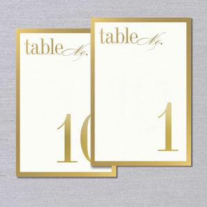 Vera Wang Gold Border Oyster White Place Cards