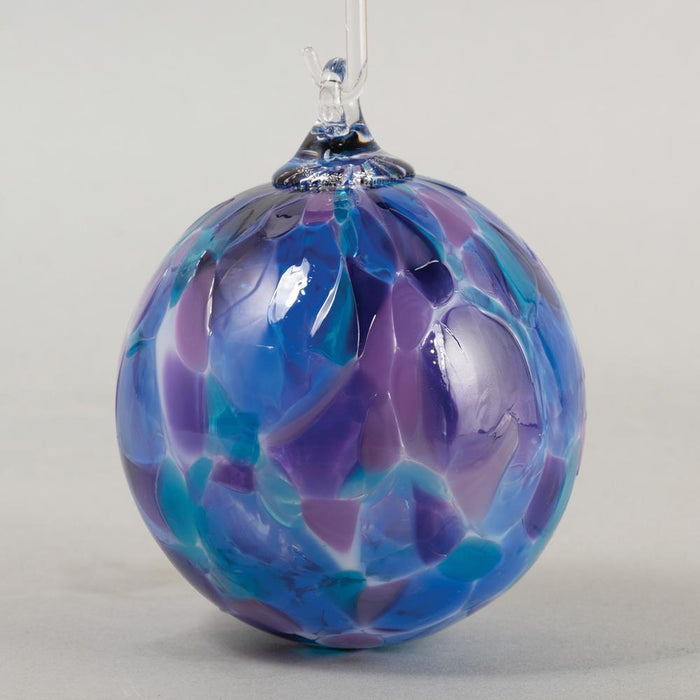 Violet Feather Chip Classic Round Ornament