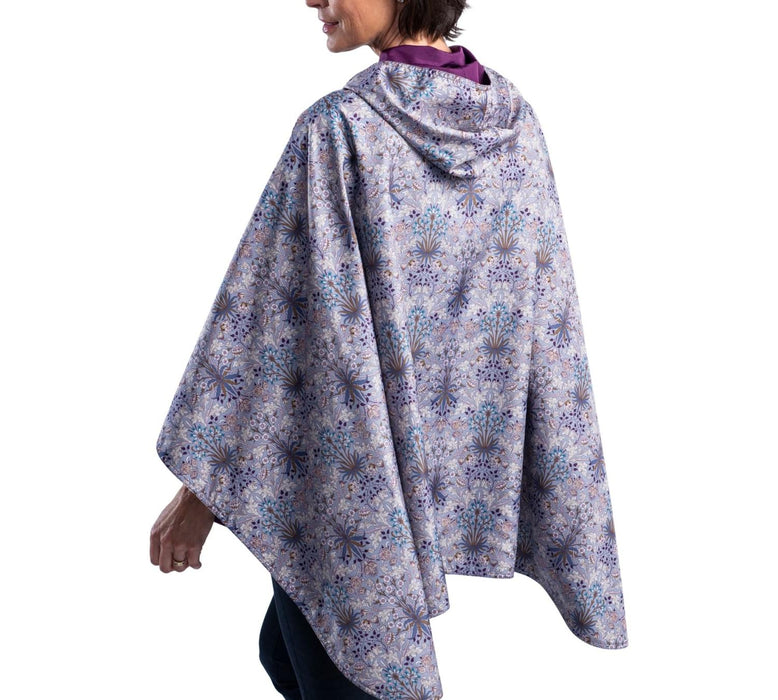 RAINCAPER PLUM/WILLIAM MORRIS HYACINTH TRAVEL CAPE