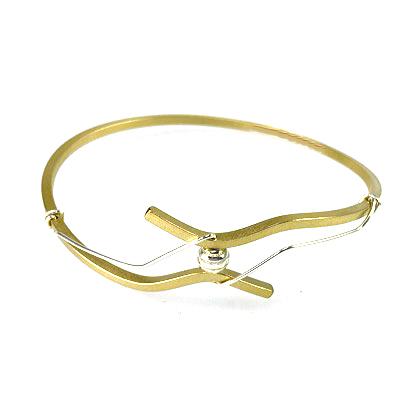 Wavy Sterling and Gold Fill Bangle