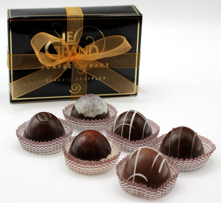 European Style Hand Crafted Truffles Pick Your Own 6 piece Box